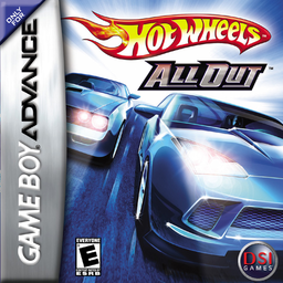 Hot Wheels All Out box art for GameBoy Advance